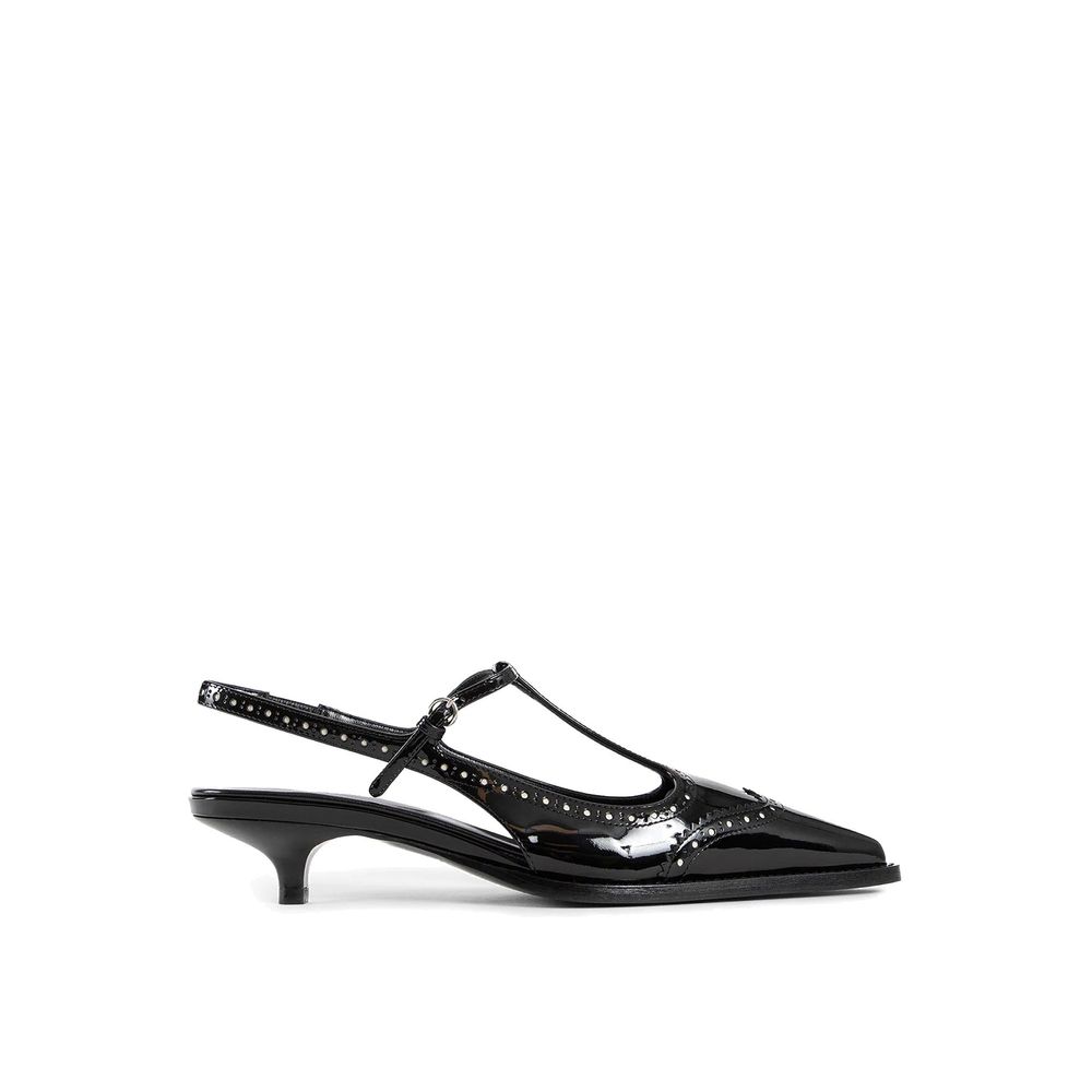 Miu Miu – Escarpins slingback en cuir verni