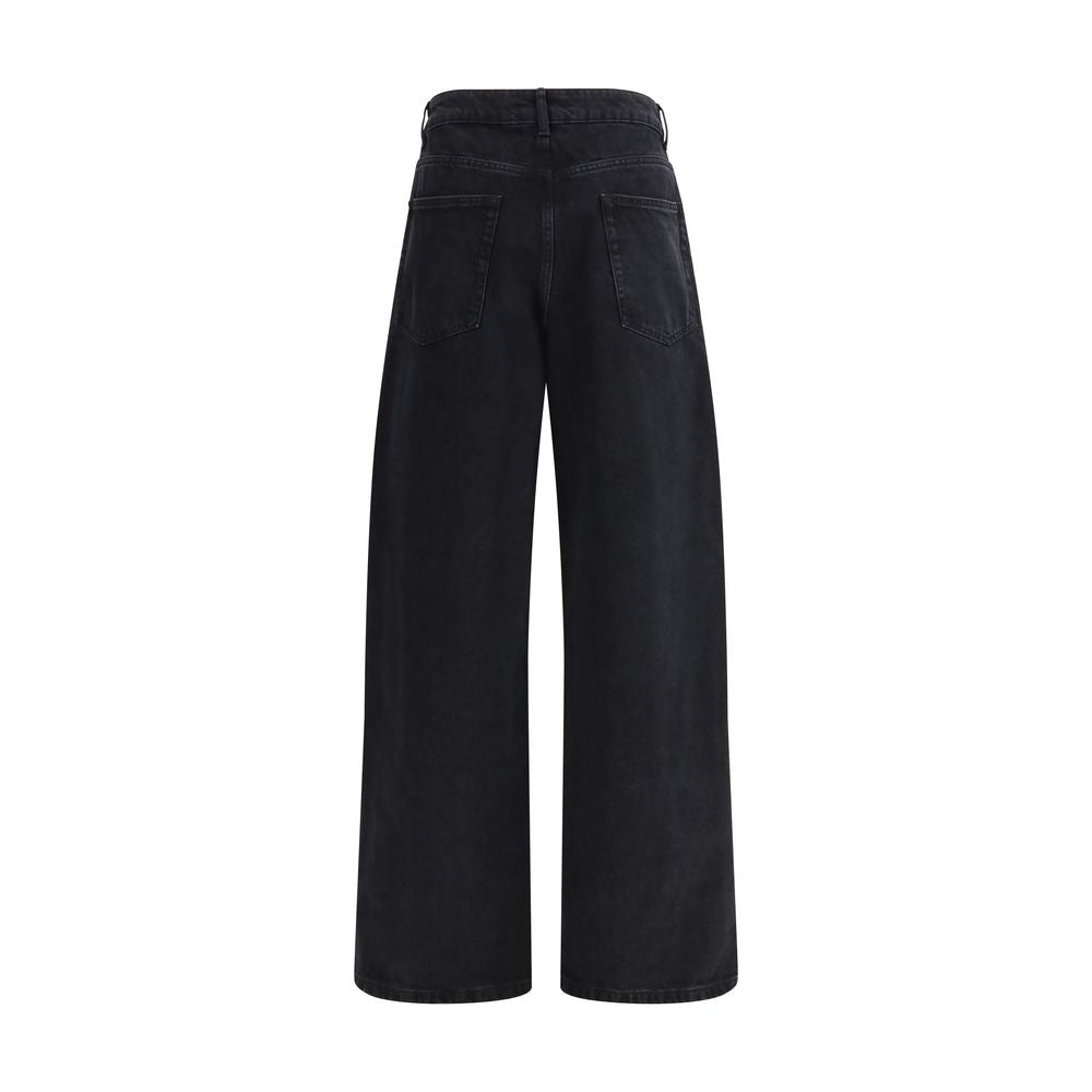 Róhe – Jean baggy en denim bleu avec taille basse