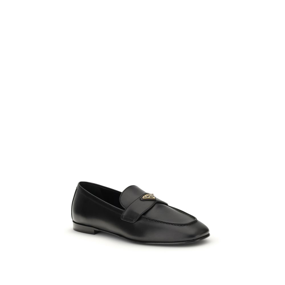 Black Calf Leather Bos Taurus Slip-On Loafers