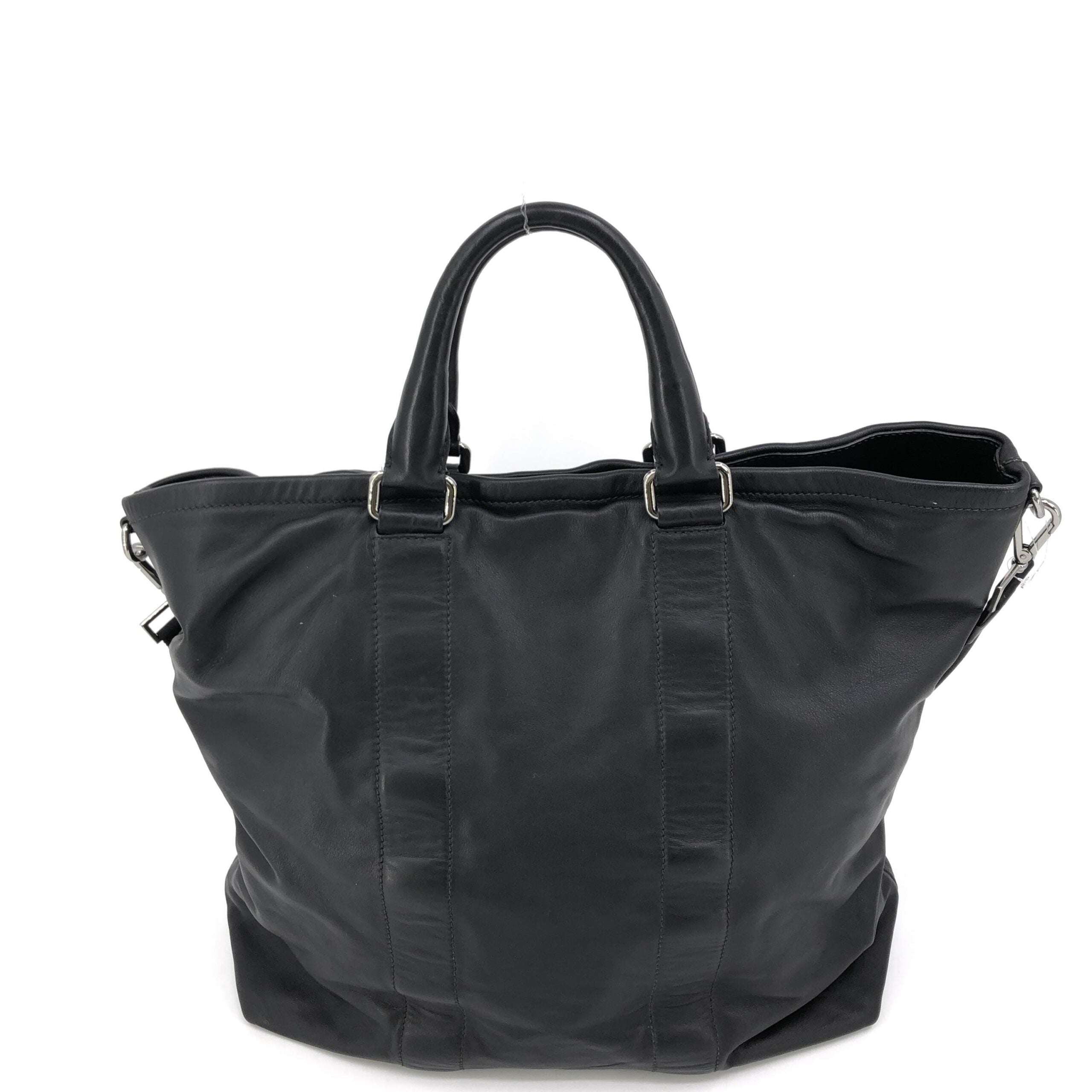 Soft Leather Tote With Shoulder Strap