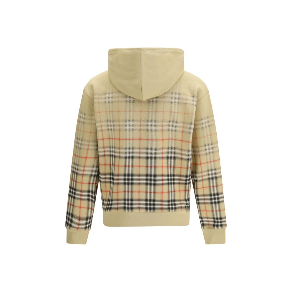 Burberry — Hoodie beige en coton Gradient Check