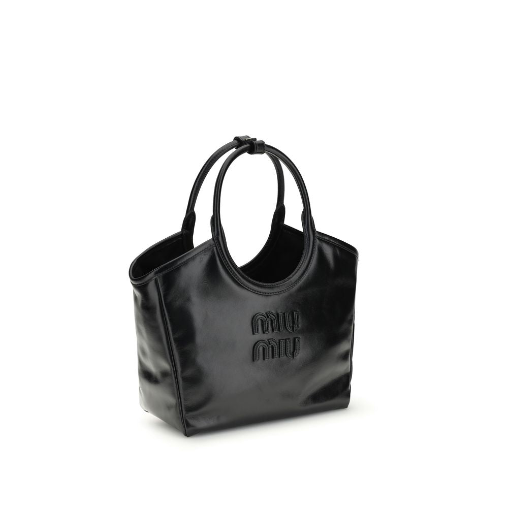 Miu Miu — Sac Ivy en cuir noir (format compact)
