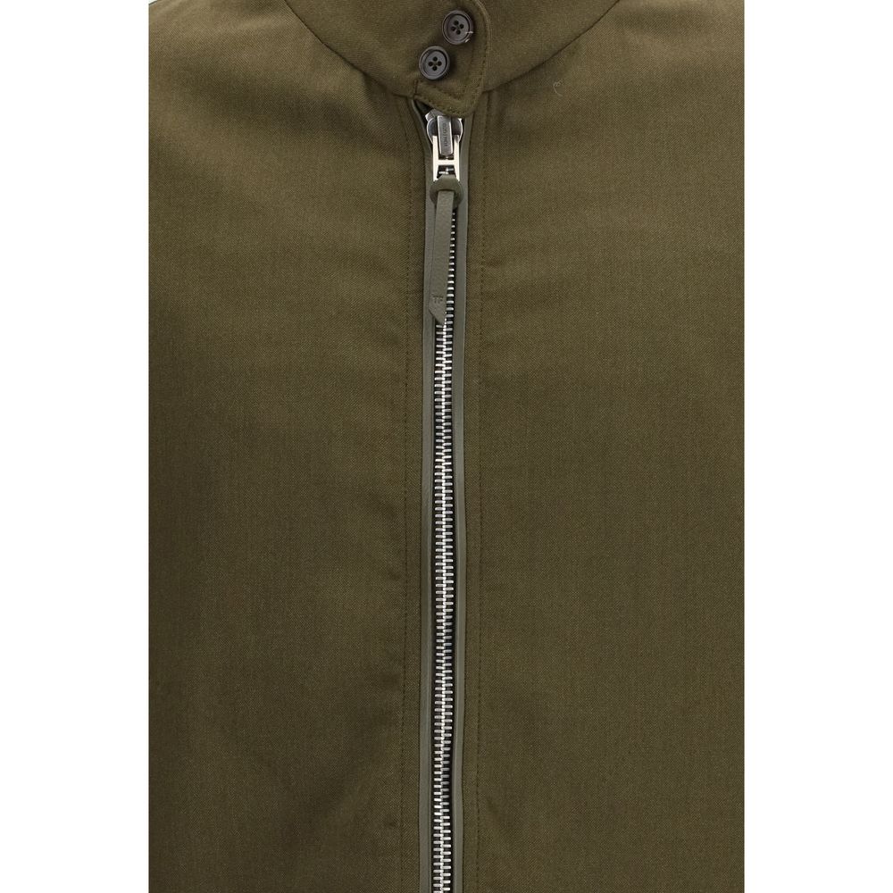 Bicolor Fleece Wool Biker Jacket