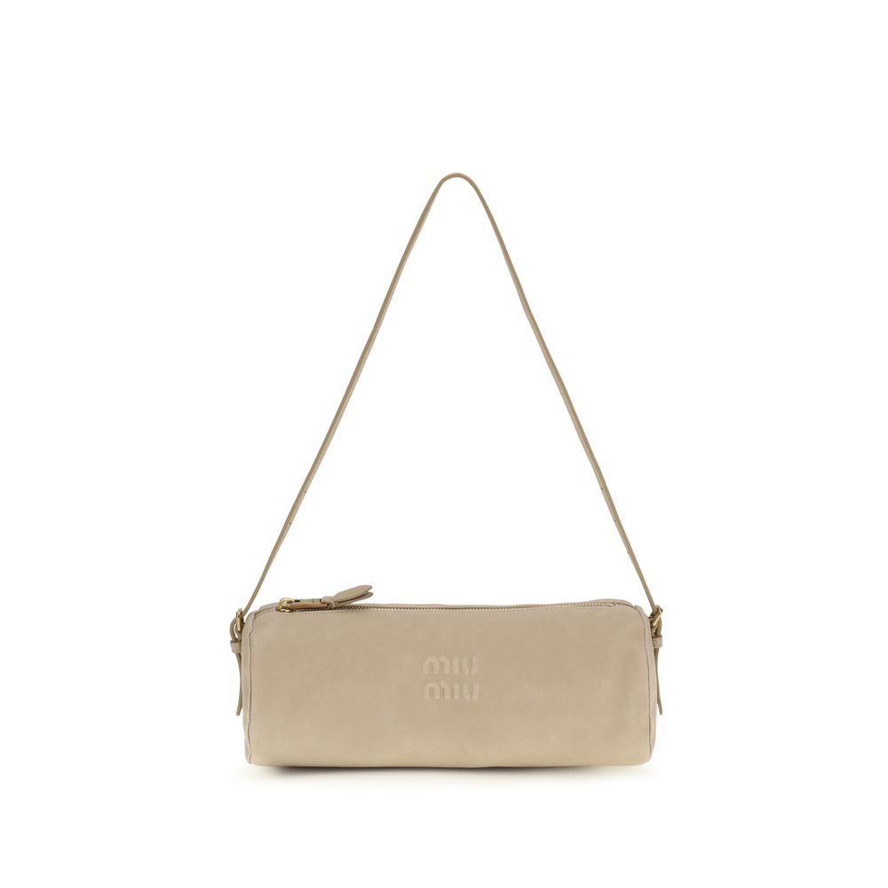 Beige Calf Leather Bos Taurus Shoulder Bag