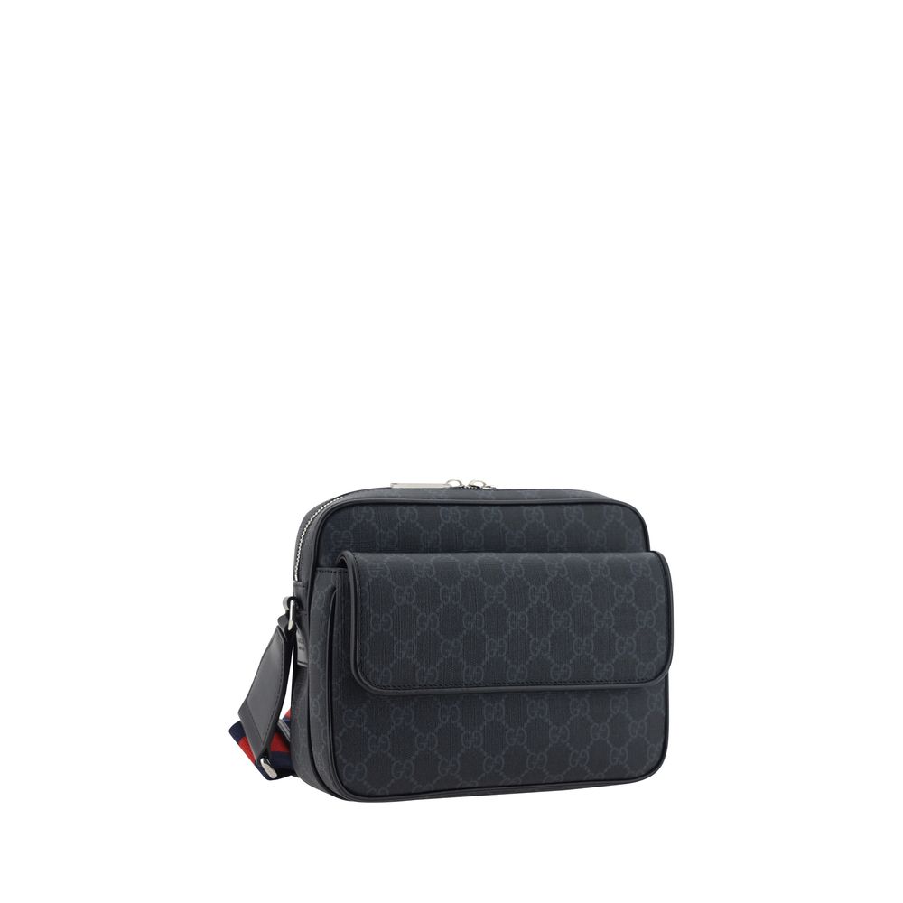 Gucci — Sac bandoulière gris en jacquard GG