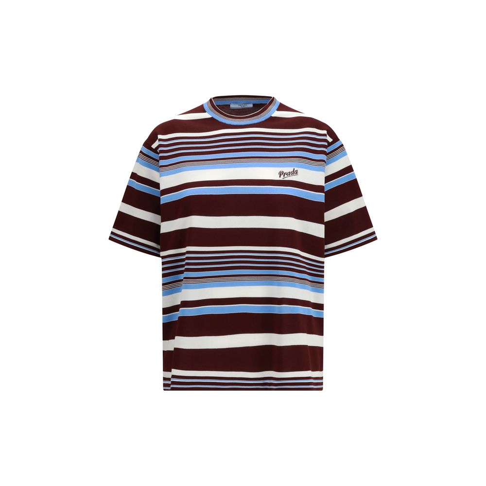 Prada — T-shirt multicolore en coton brodé