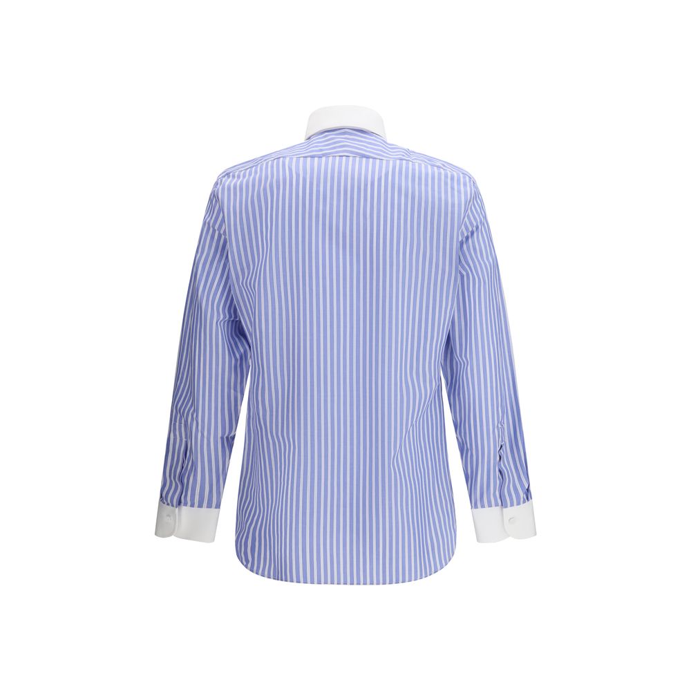 Tom Ford – Chemise rayée en coton avec col contrasté