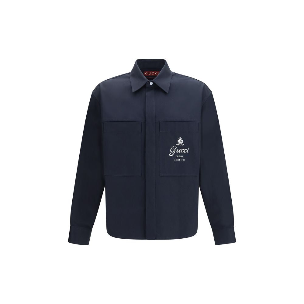 Gucci – Veste en coton avec logo contrastant