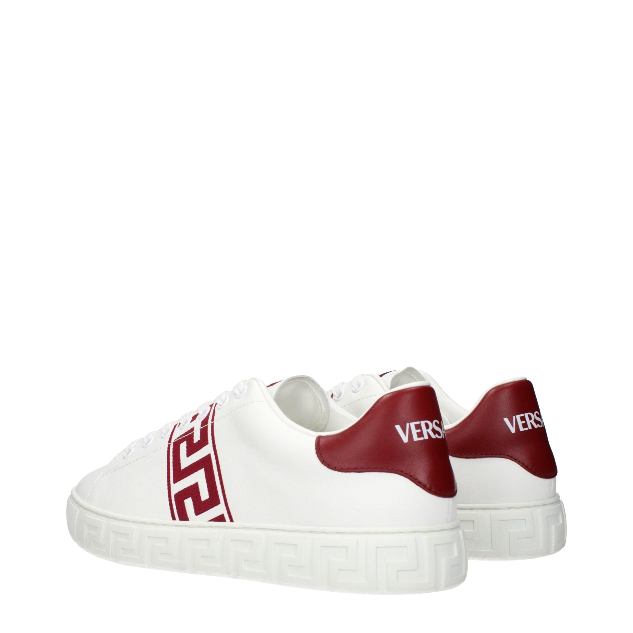 White Leather Low Top Sneakers