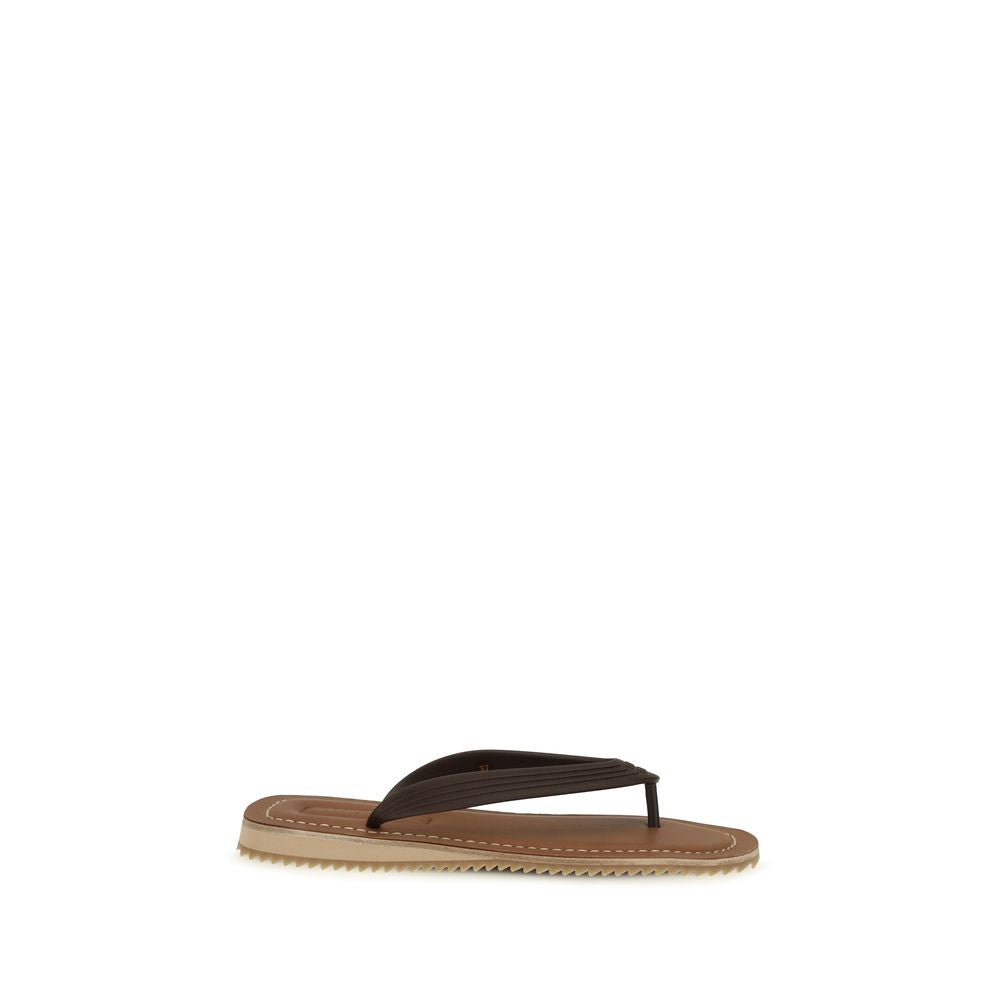 Miu Miu – Sandales flip-flop en cuir