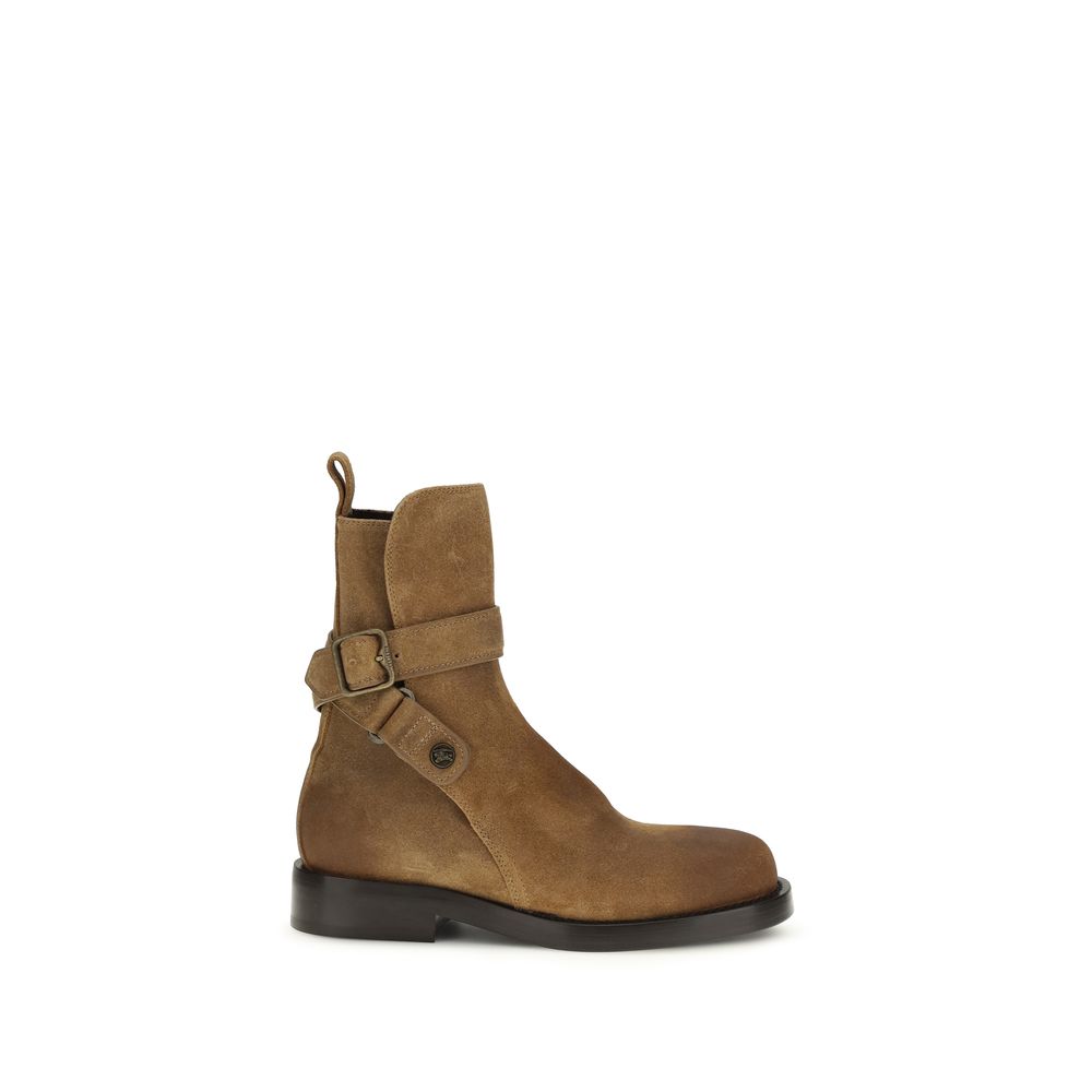 Burberry – Bottes en suède avec boucles ajustables
