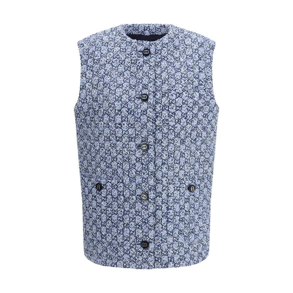 Gucci — Veste sans manches en tweed GG multicolore