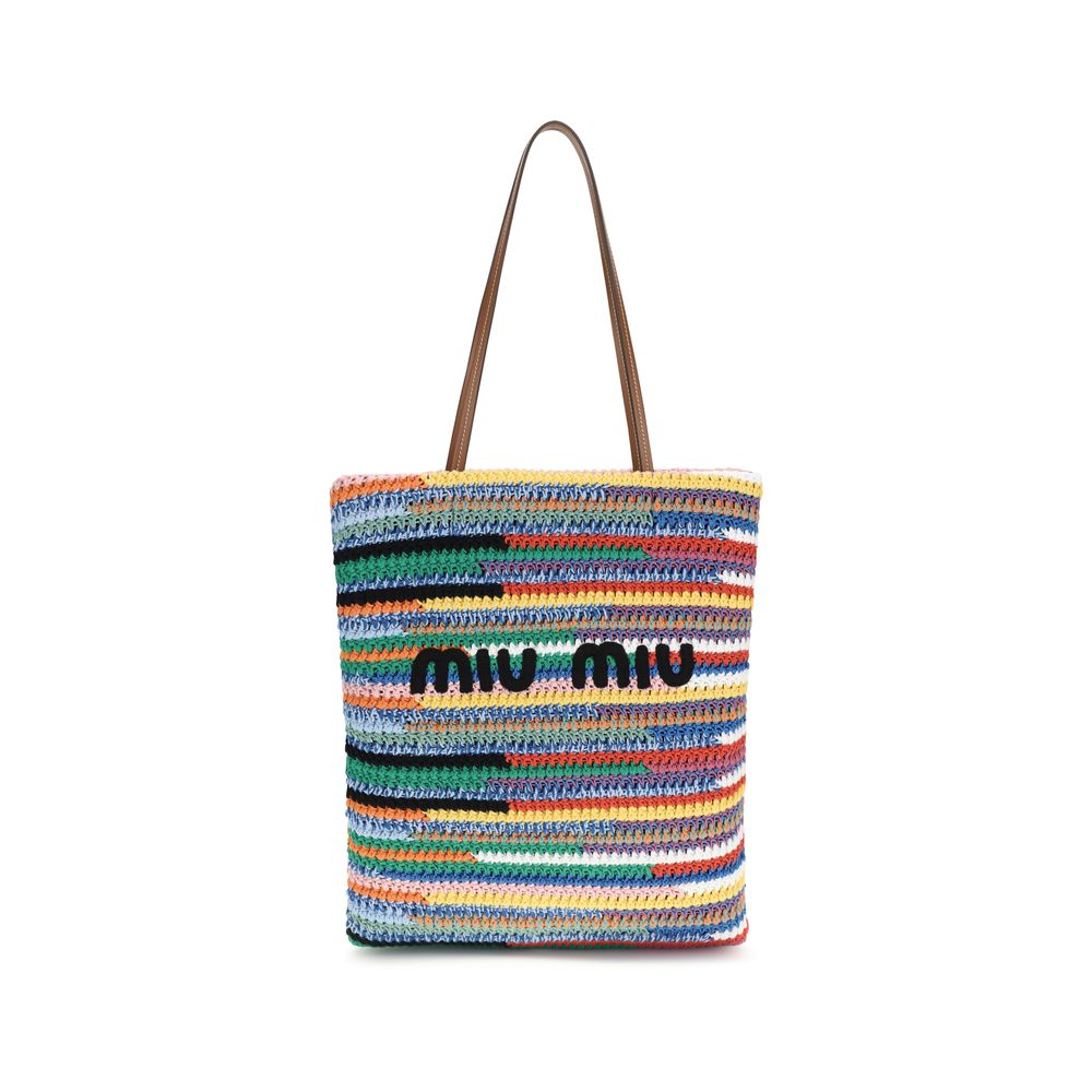 Miu Miu – Tote bag crochet avec logo brodé