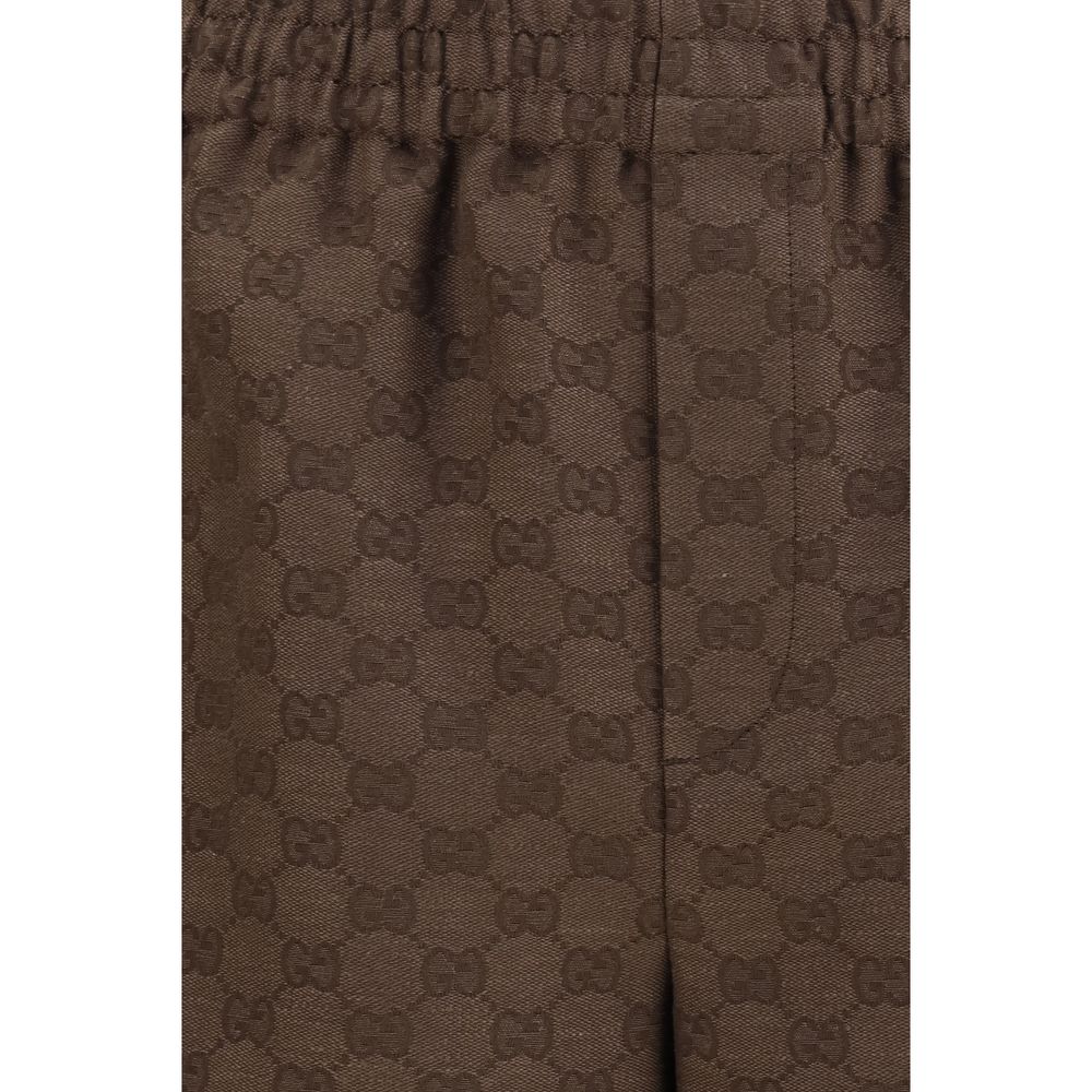 Gucci – Short en lin mélangé avec motif GG