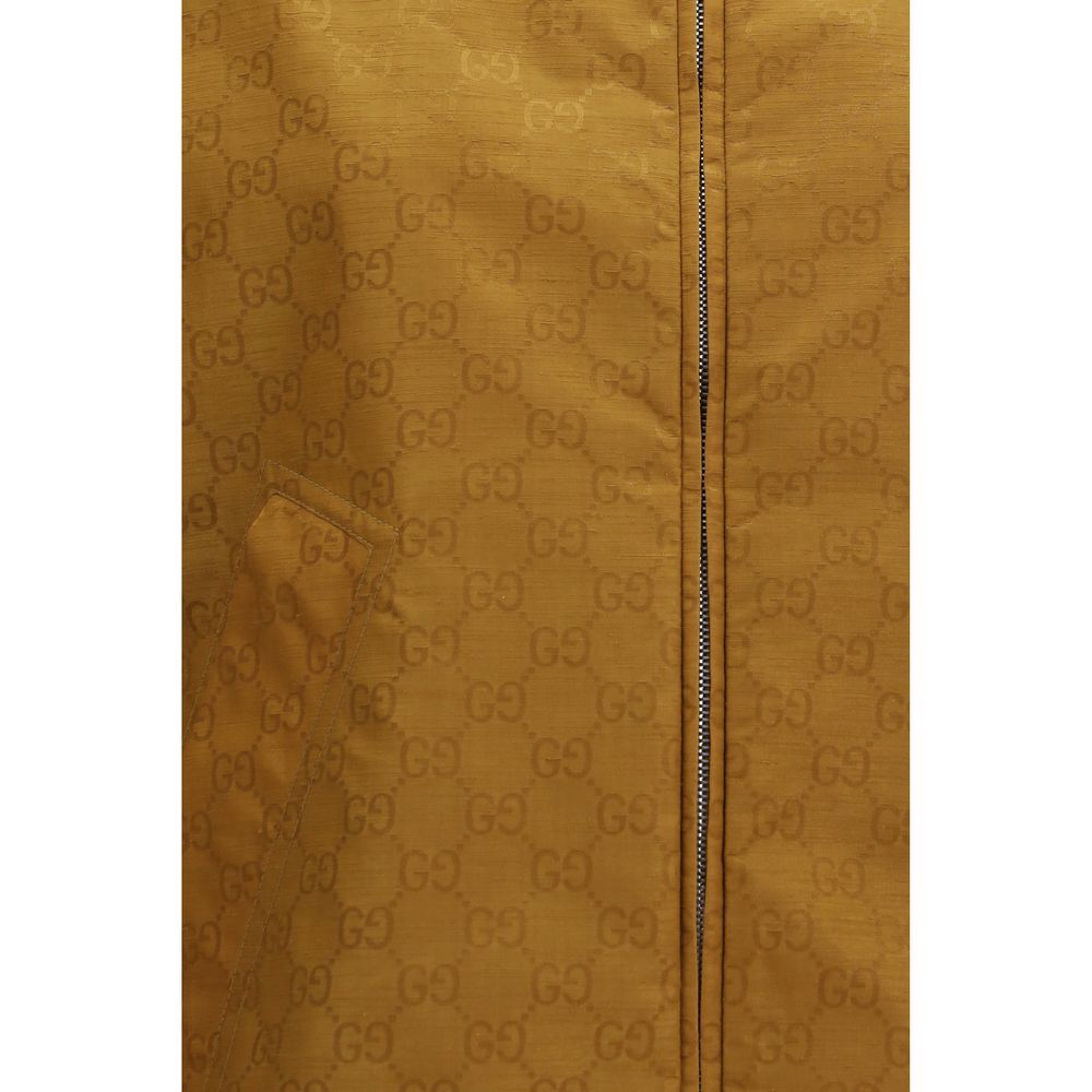 Gucci — Veste courte technique en nylon GG beige
