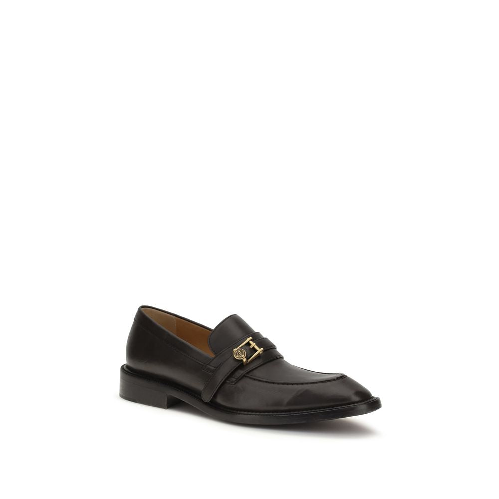 Black Calf Leather Bos Taurus Slip-On Loafers