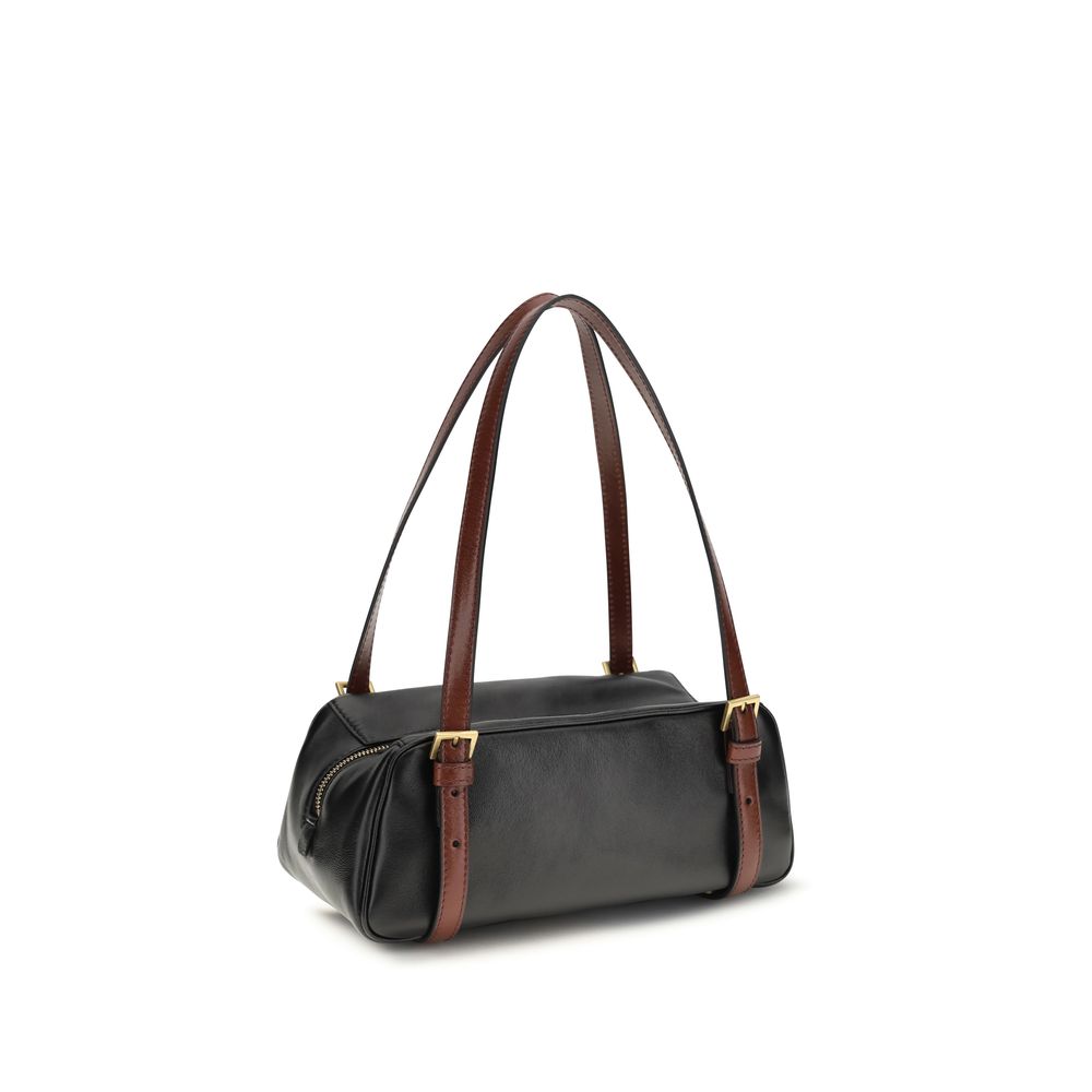 Versace – Sac porté épaule Emblème Bowling en cuir nappa
