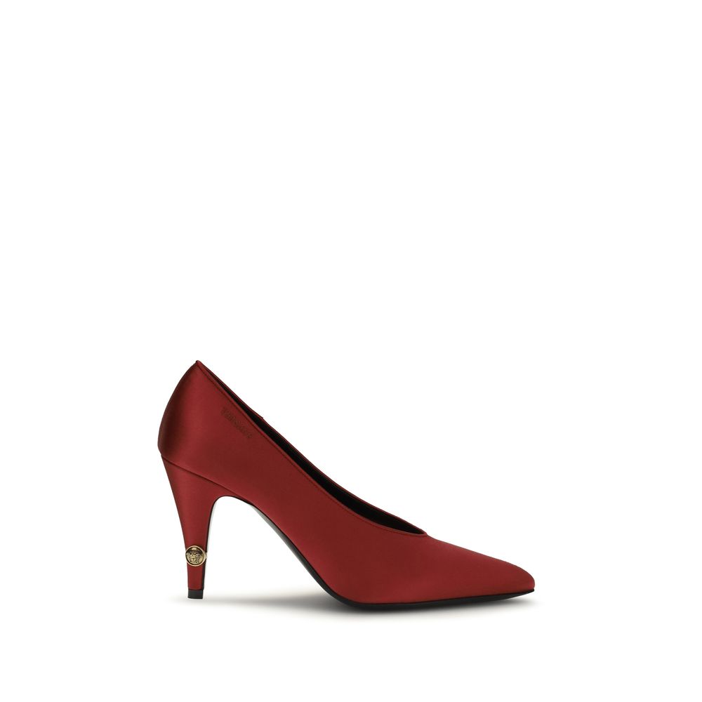 Versace — Escarpins Gianni en satin avec Medusa