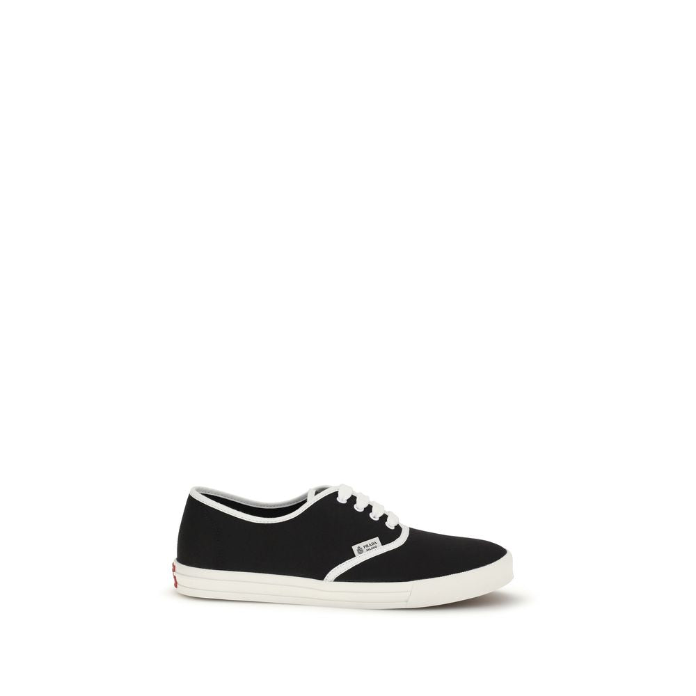 Prada — Sneakers basses en drill de coton noir
