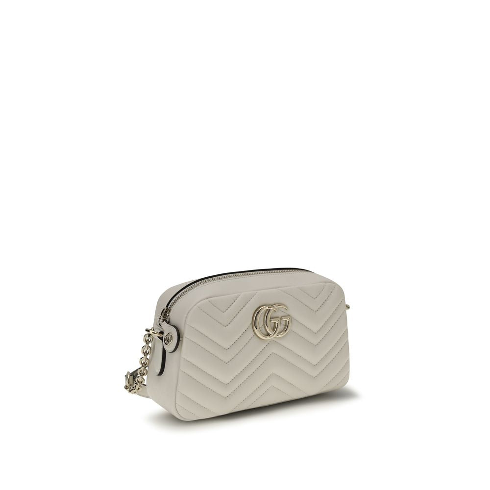 Gucci — Sac porté épaule GG Marmont en cuir blanc