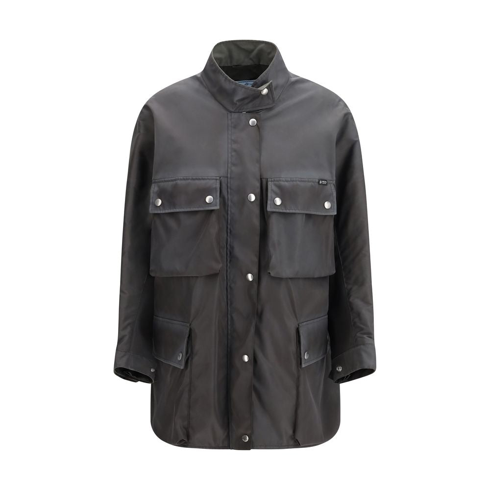 Prada — Veste en Re-Nylon gris à inspiration militaire