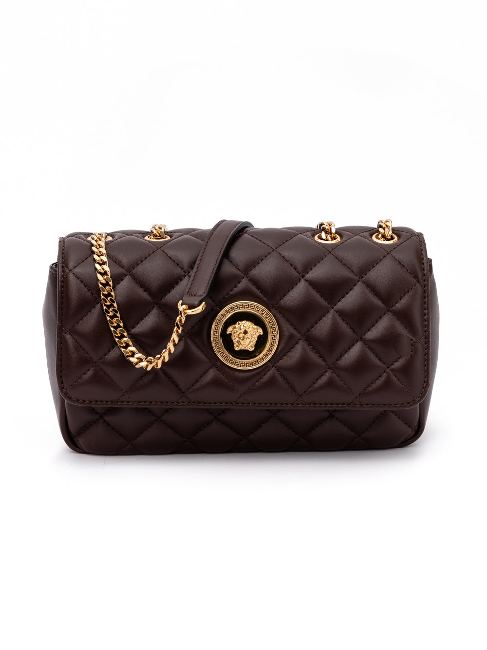 Versace — Sac porté épaule matelassé en cuir