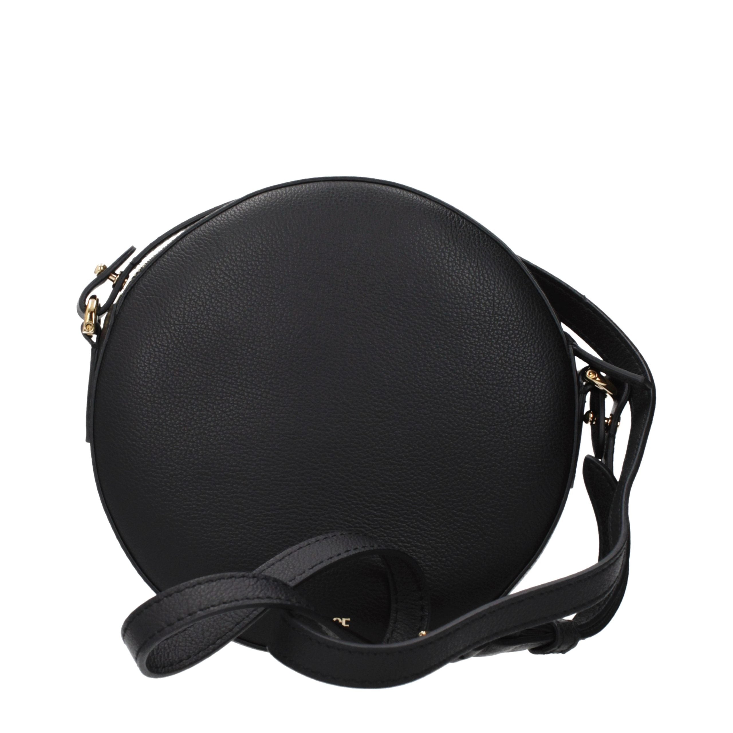 Versace – Sac crossbody en cuir noir avec détails signature