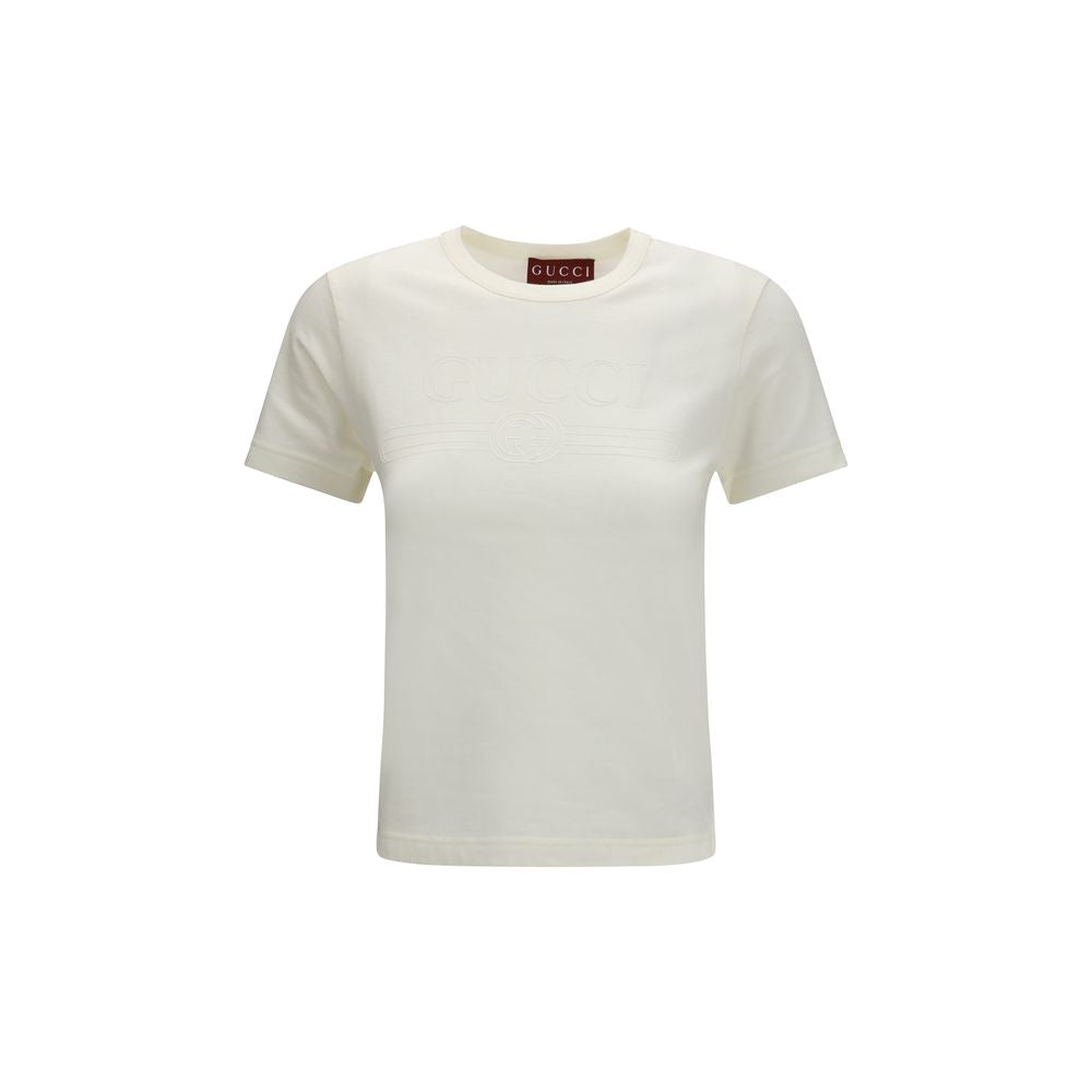 Gucci – T-shirt en coton avec imprimé Interlocking GG