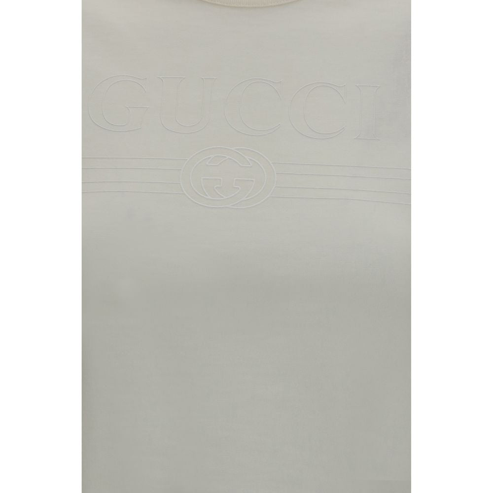 Gucci – T-shirt en coton avec logo Interlocking GG