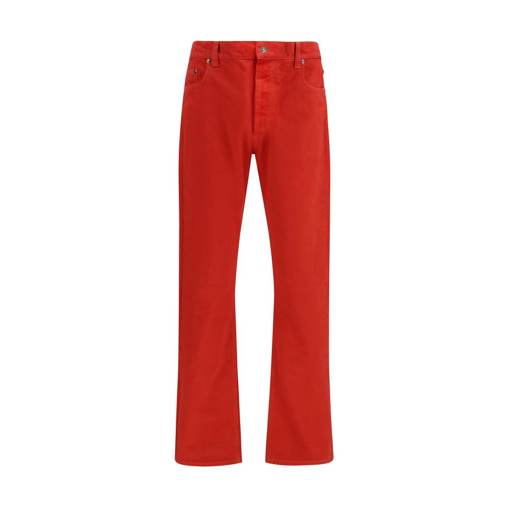 Versace — Jean droit en coton multicolore