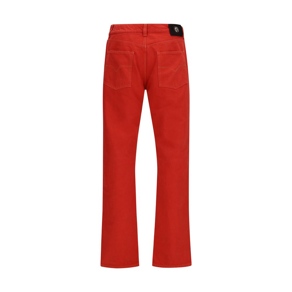 Versace — Jean droit en coton multicolore