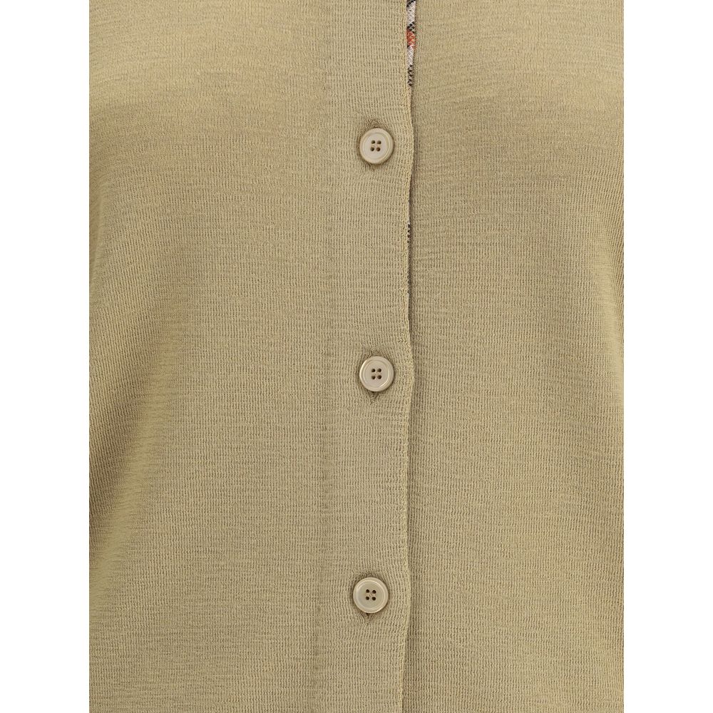 Burberry – Cardigan en laine avec détail Archivio Check