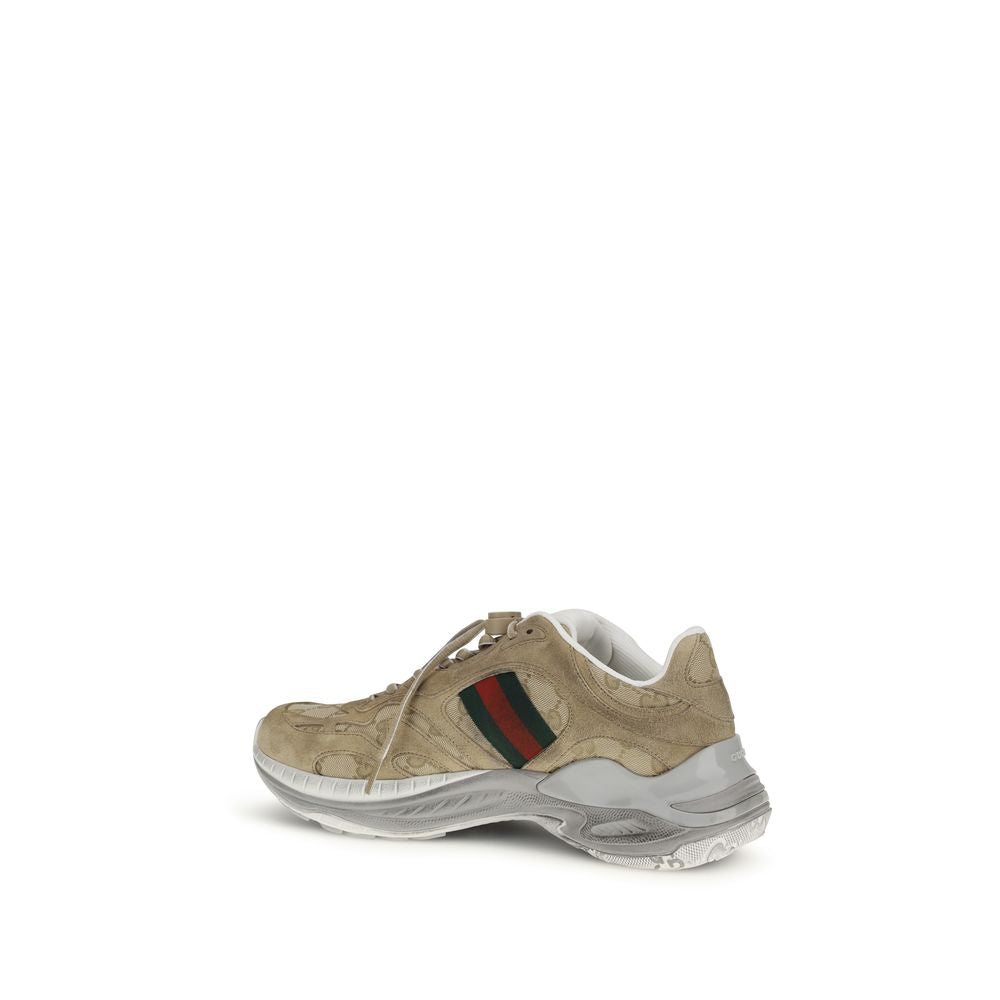 Gucci – Sneakers 2.0 en suède effet vieilli et toile GG