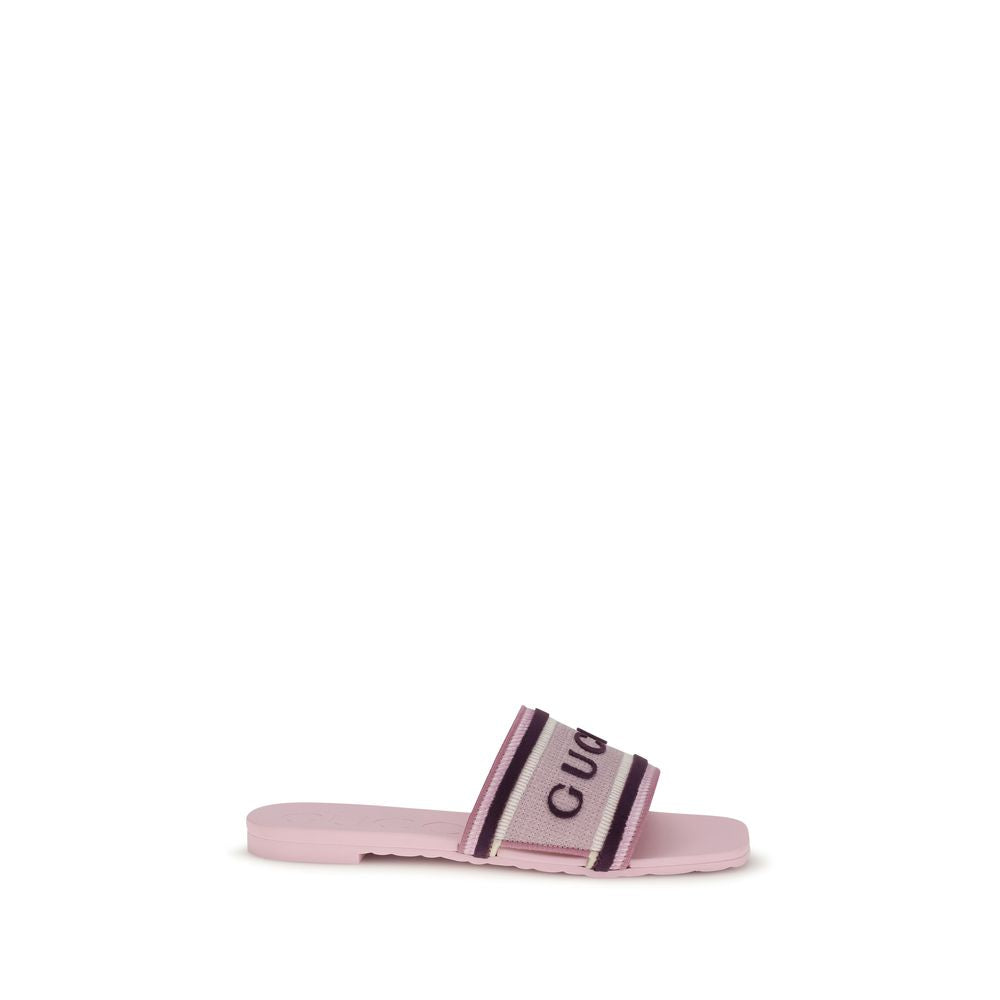 Gucci – Sandales slide en caoutchouc avec logo brodé