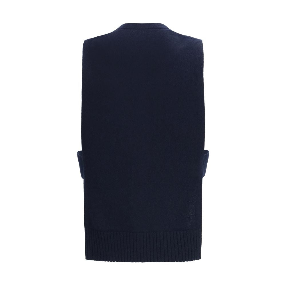 Miu Miu – Gilet cardigan en cachemire à logo intarsia