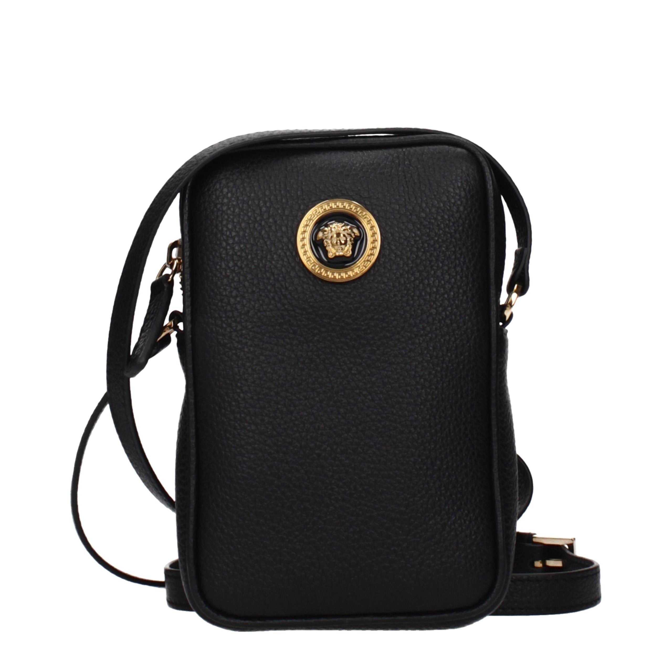 Versace – Sac crossbody en cuir noir