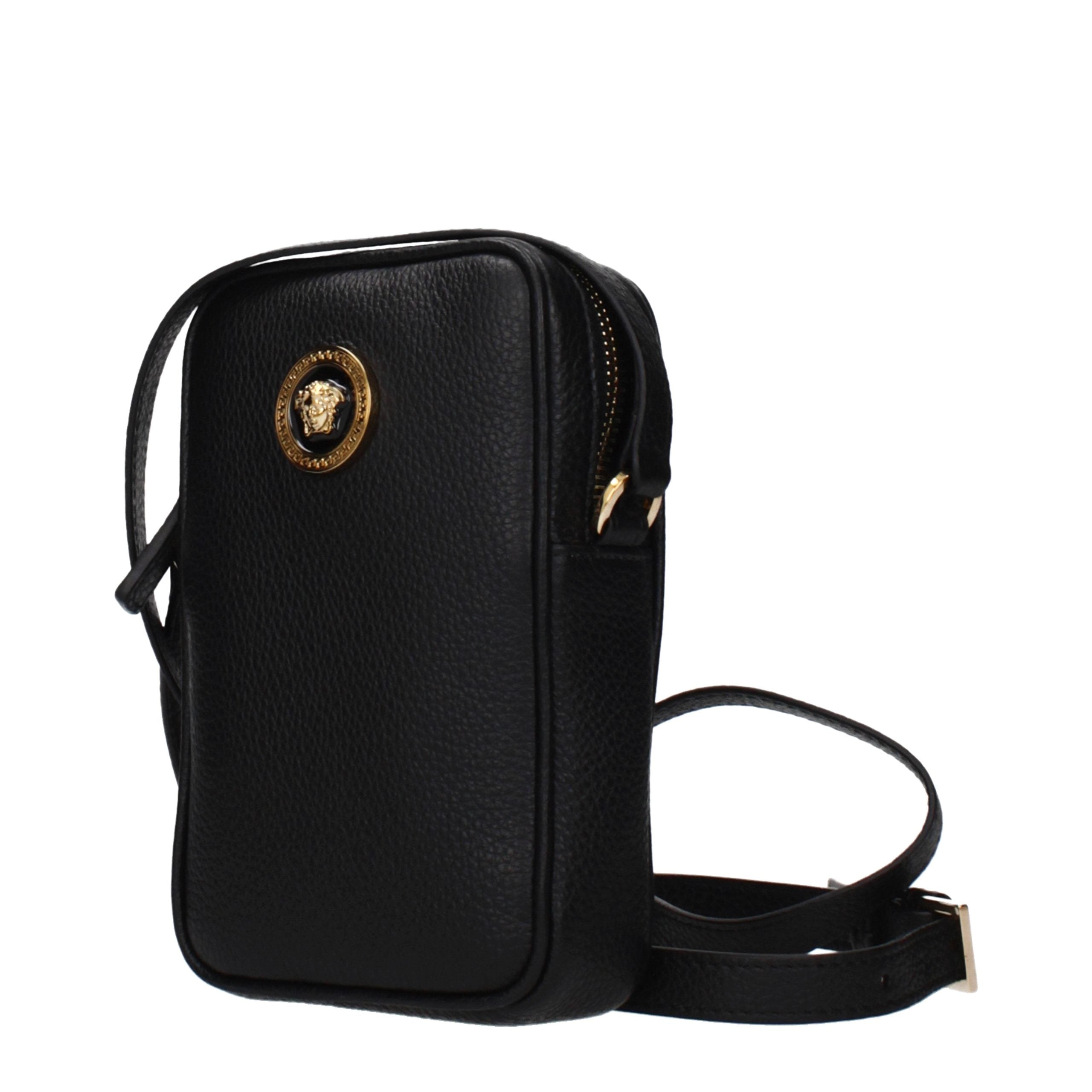 Versace – Sac crossbody en cuir noir