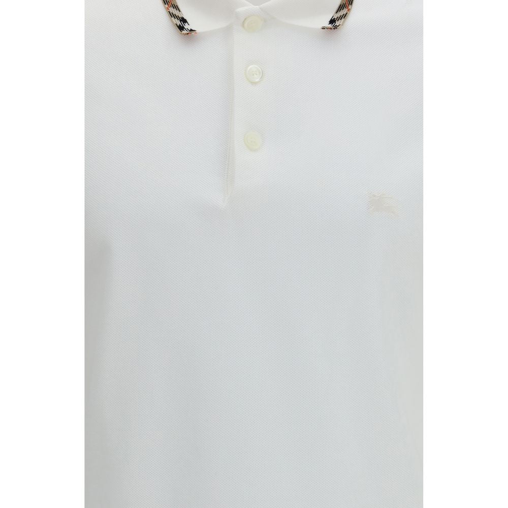 Burberry – Polo en piqué de coton avec col Check