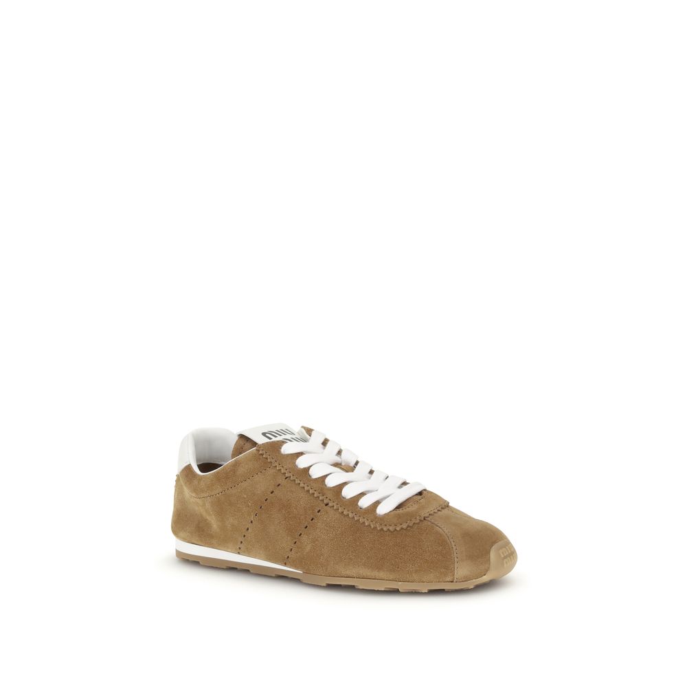 Miu Miu – Sneakers Plume en suède perforé