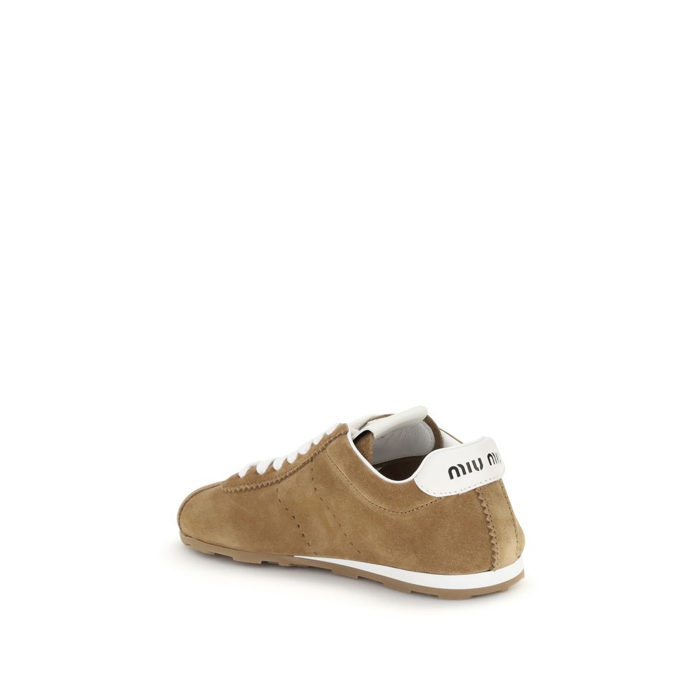Miu Miu – Sneakers Plume en suède perforé