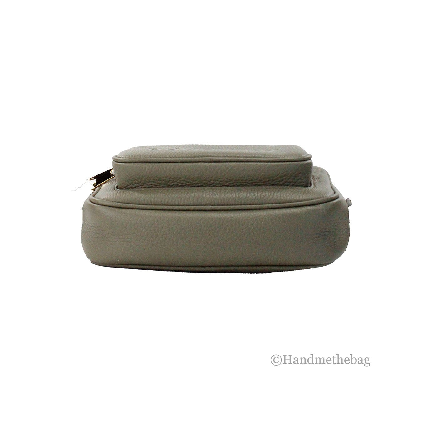 Burberry – Sac camera crossbody en cuir grainé vert Dark Fern