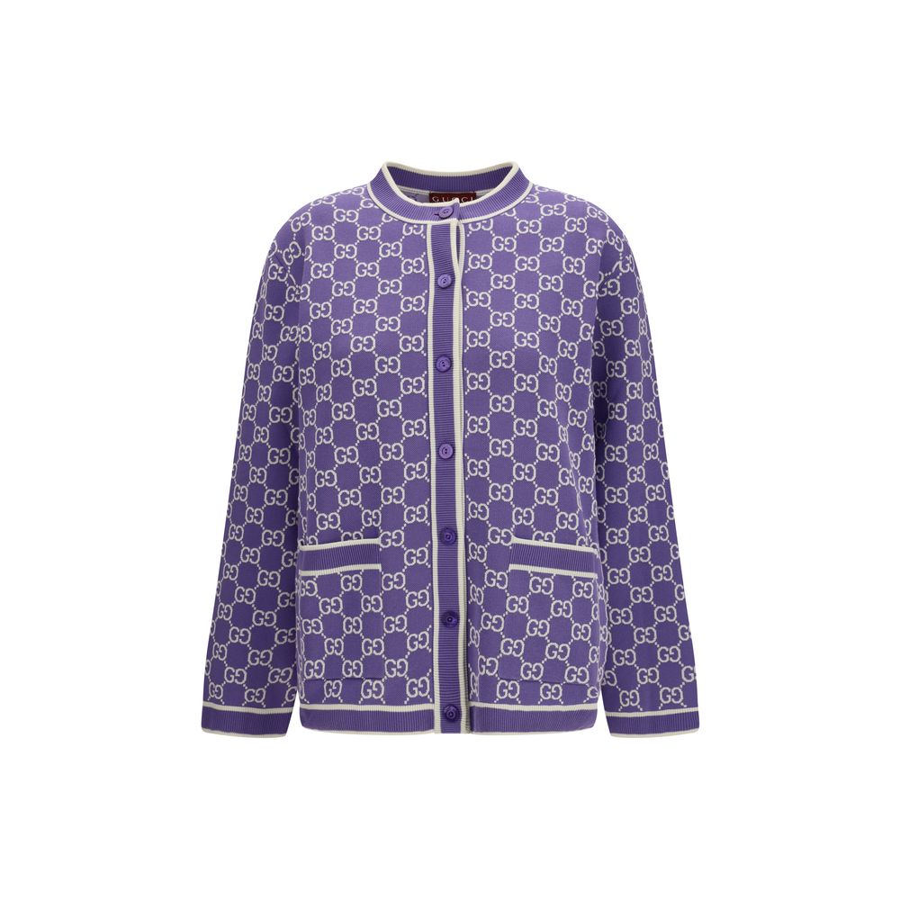 Gucci – Cardigan en coton avec broderie GG all-over