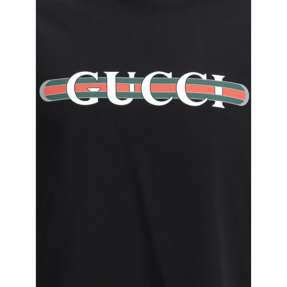 Gucci – T-shirt en coton avec maxi imprimé monogramme