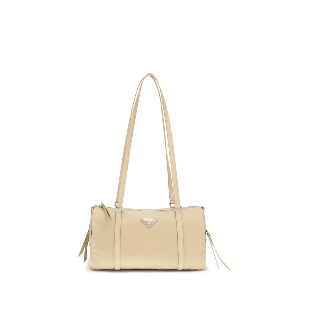 Prada – Sac porté épaule large en Re-Nylon et cuir Saffiano