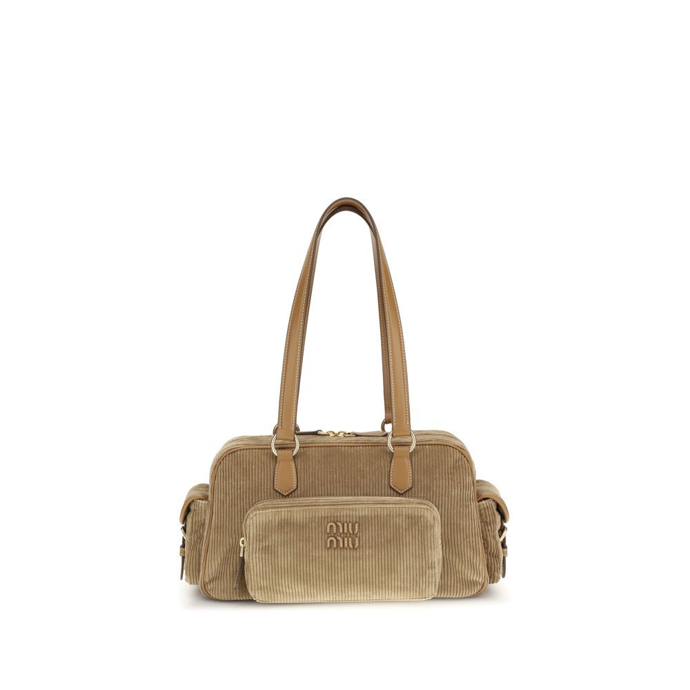 Miu Miu – Sac porté épaule en velours côtelé