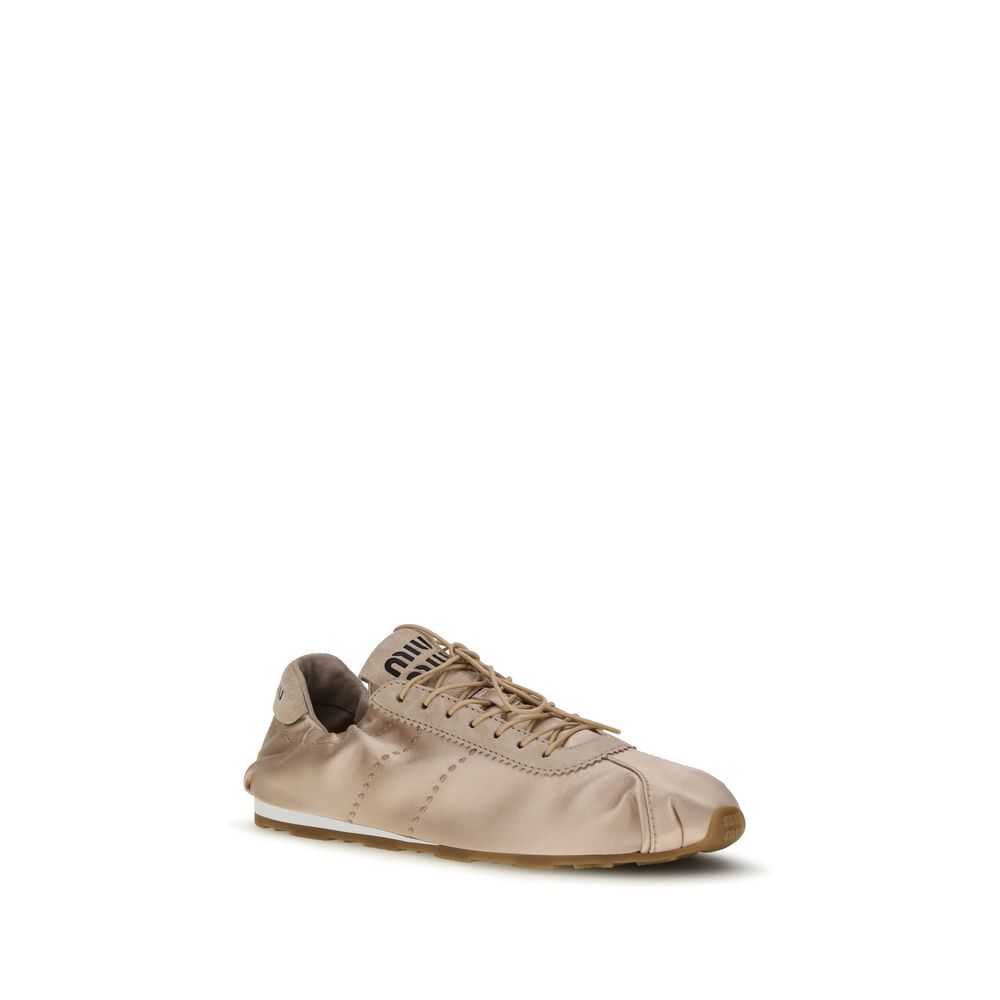 Miu Miu — Sneakers Plume en satin multicolore avec semelle étoilée