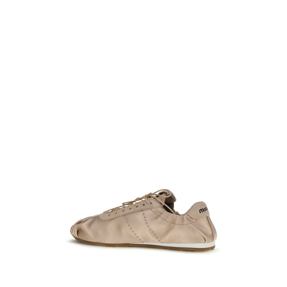 Miu Miu — Sneakers Plume en satin multicolore avec semelle étoilée