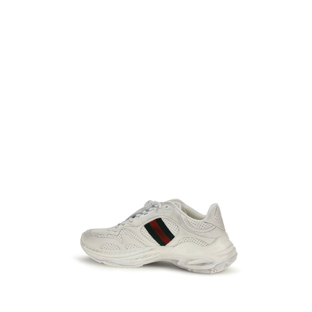 Gucci – Sneakers 2.0 en cuir blanc effet vieilli