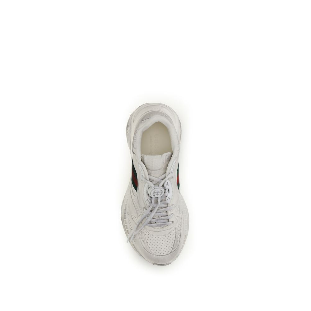 Gucci – Sneakers 2.0 en cuir blanc effet vieilli