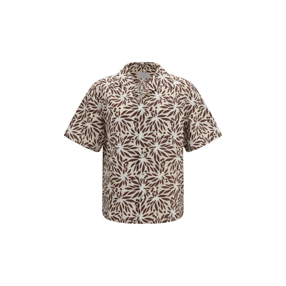Prada – Chemise bowling en coton imprimé “Cyclamen”